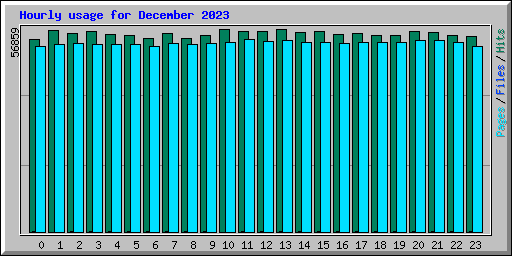 Hourly usage for December 2023