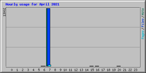 Hourly usage for April 2021