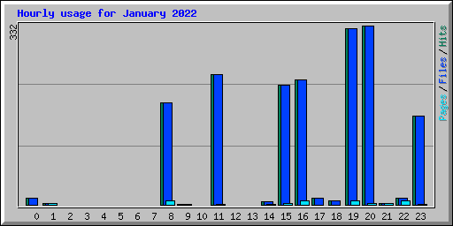 Hourly usage for January 2022